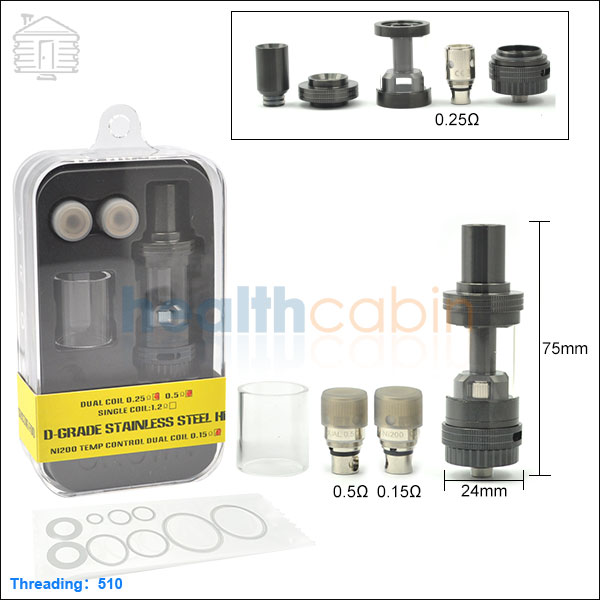 Uwell Crown Sub Ohm Black Tank Atomizer 4ml