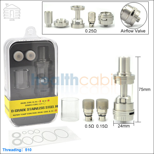 Uwell Crown Sub Ohm Stainless Tank Atomizer 4ml