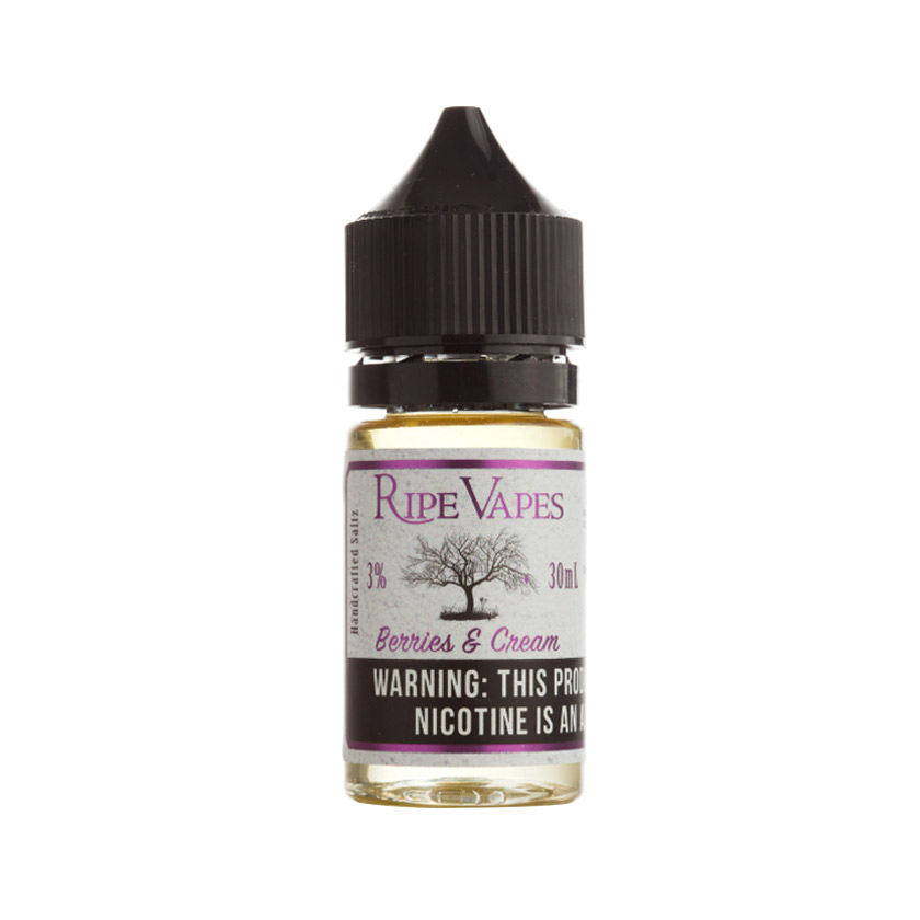 30ml Ripe Vapes Handcrafted Saltz Berries and Cream E-liquid