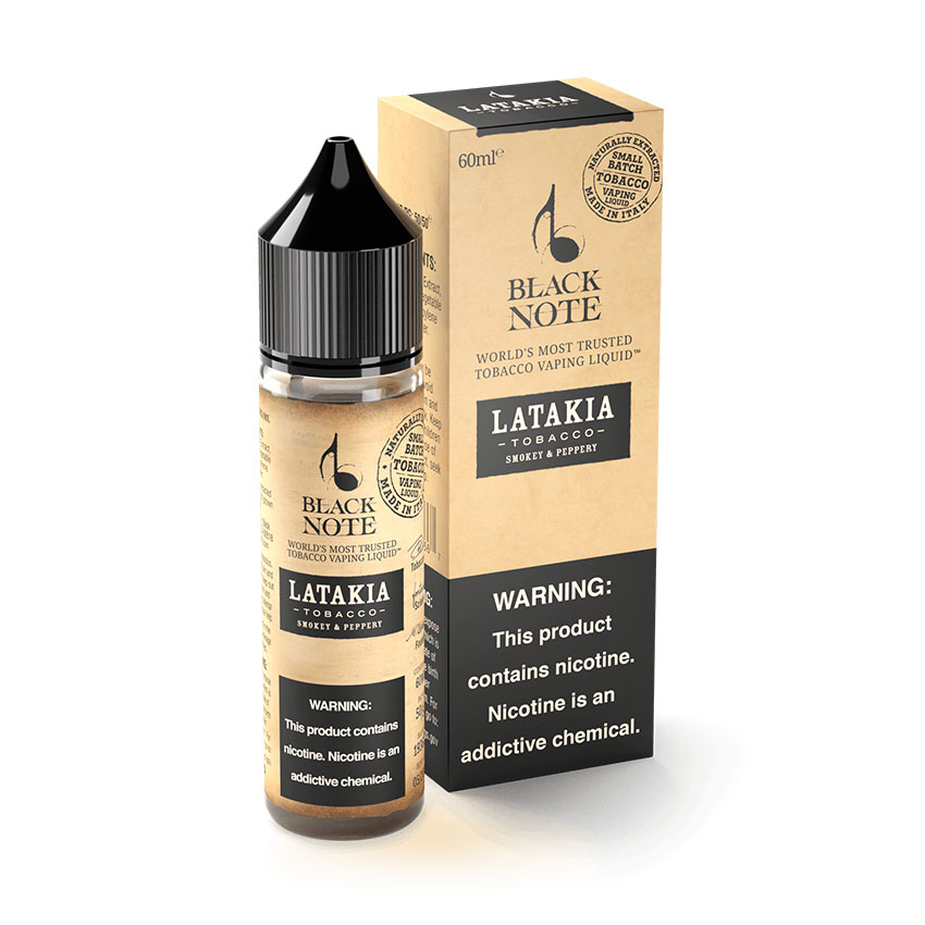 60ml Black Note Latakia Naturally Extracted Tobacco E-liquid