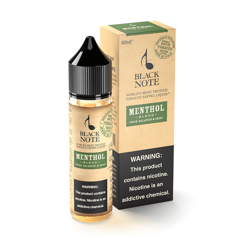 60ml Black Note Menthol Naturally Extracted Tobacco E-liquid