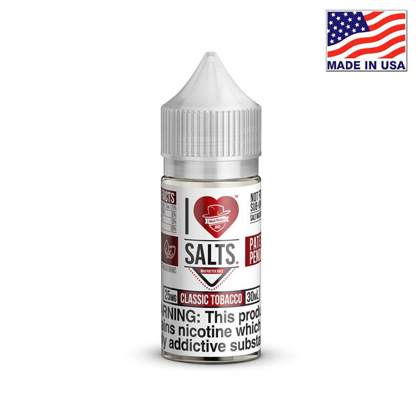 30ml Mad Hatter I Love Salts Classic Tobacco E-liquid