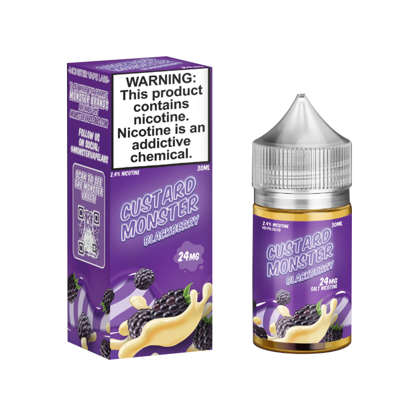 30ml Jam Monster Custard Monster Blackberry Salt E-liquid