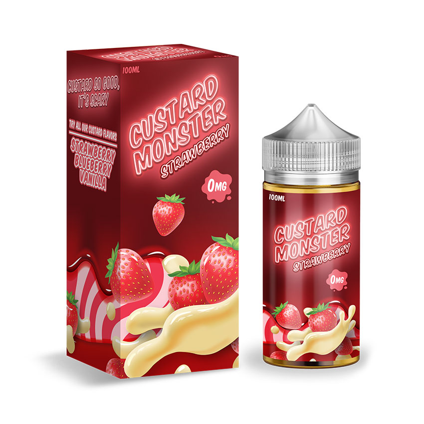 100ml Jam Monster Custard Monster Strawberry E-liquid