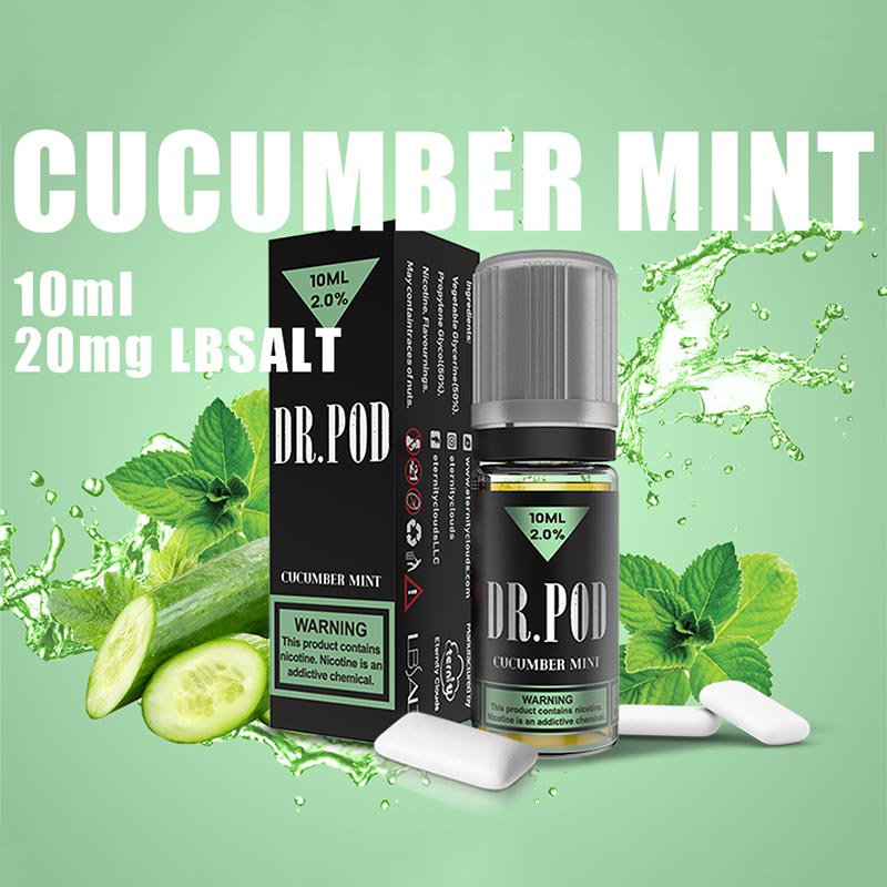 10ml Dr Pod Cucumber Mint Nic Salt E-Liquid
