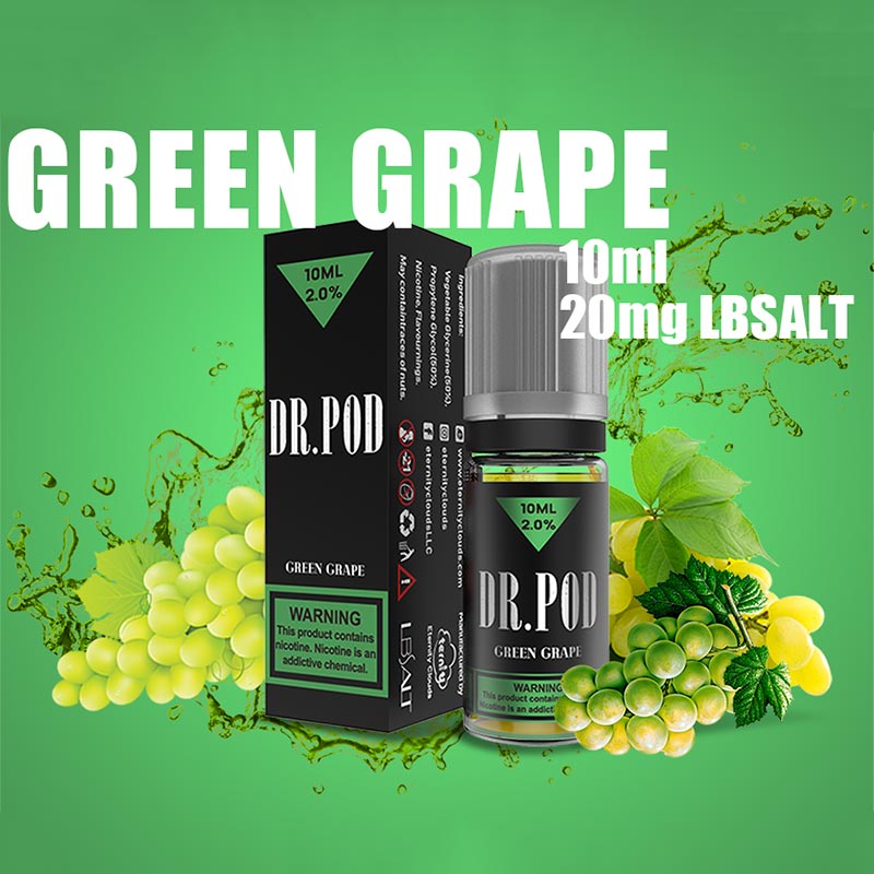 10ml Dr Pod Green Grapes Nic Salt E-Liquid