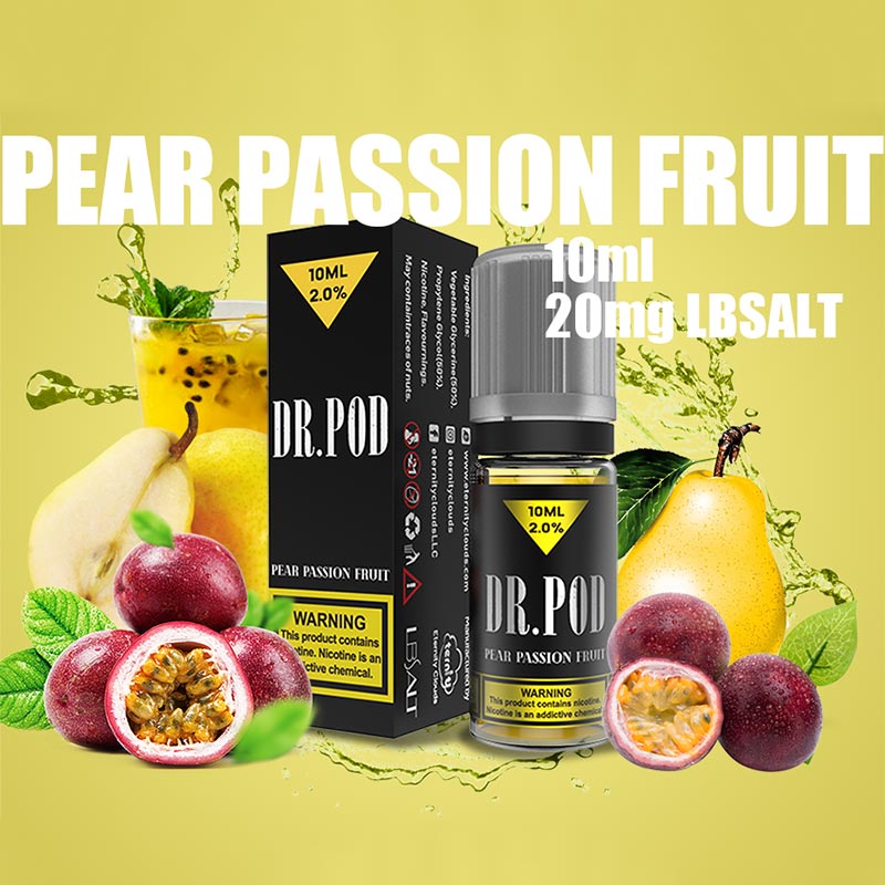 10ml Dr Pod Pear Passion Fruit Nic Salt E-Liquid
