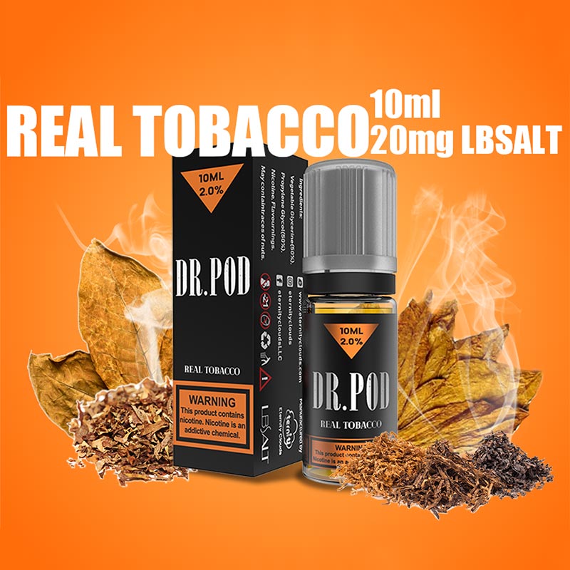 10ml Dr Pod Real Tobacco Nic Salt E-Liquid