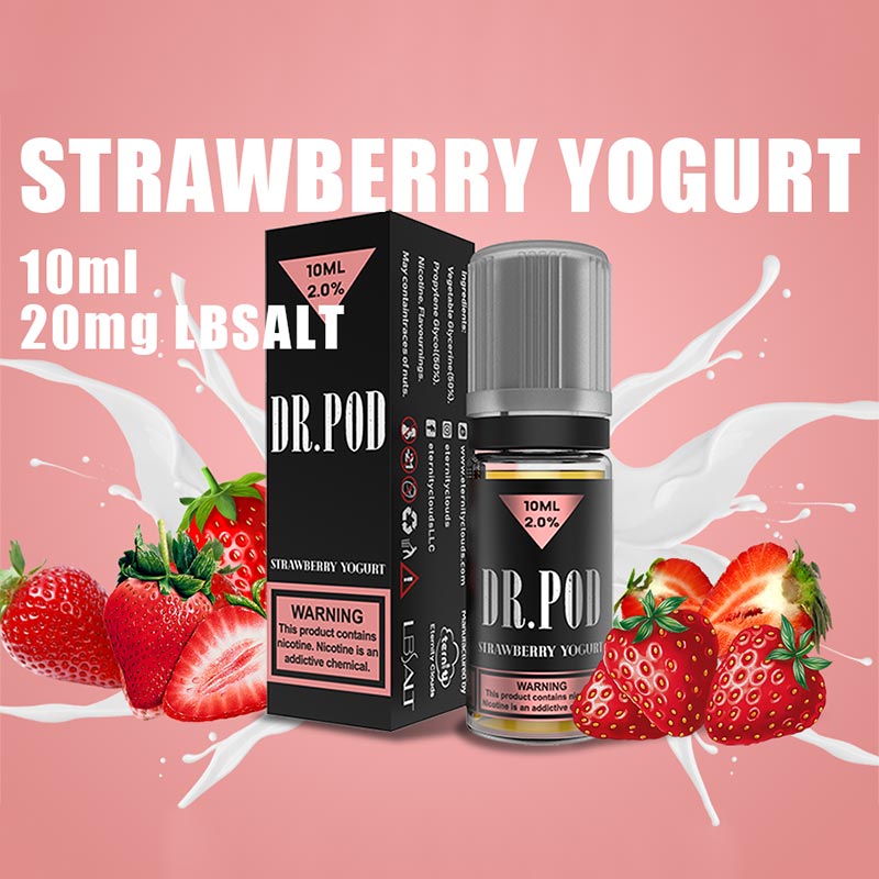 10ml Dr Pod Strawberry Yogurt Nic Salt E-Liquid