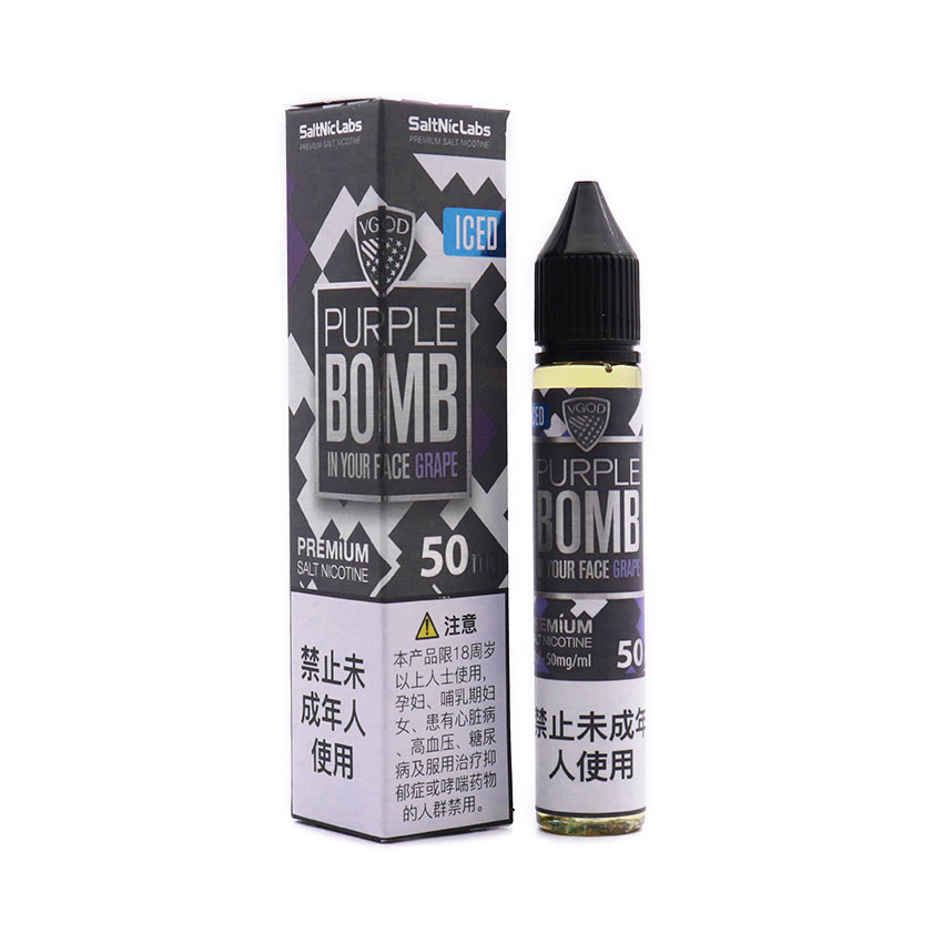 30ml VGOD Ice Purple Bomb Grape Nic Salt E-liquid (Chinese Edition)