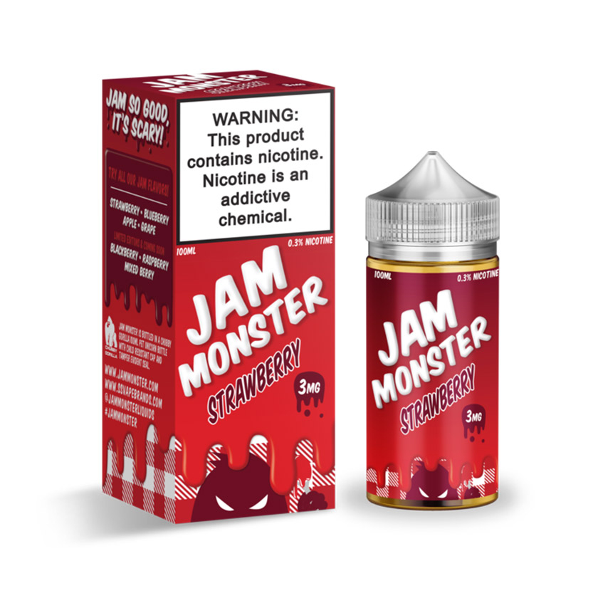 100ml Jam Monster Strawberry E-liquid
