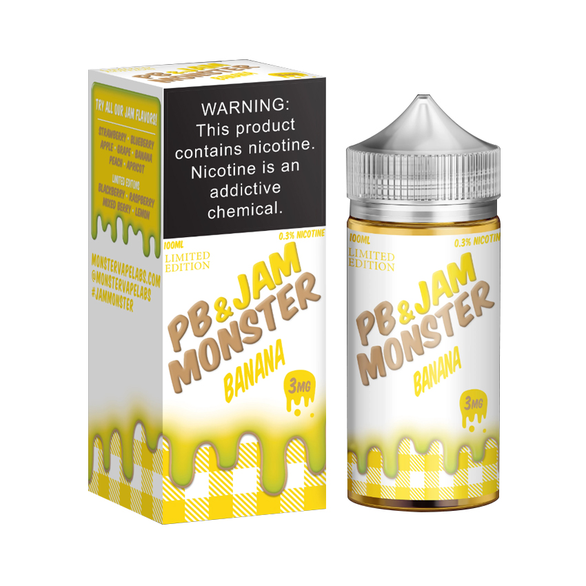 100ml PB&Jam Monster Banana E-liquid
