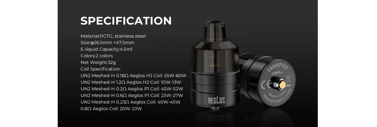 Uwell Aeglos Tank with 6 Coils