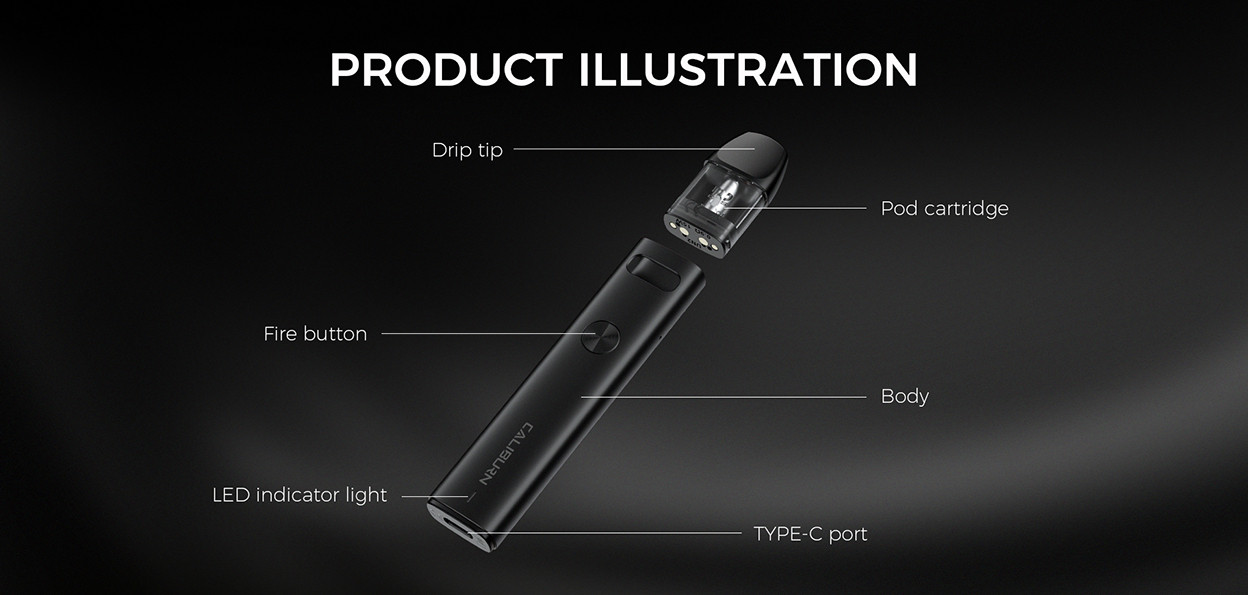 Uwell Caliburn A2 Pod System Kit 520mAh 2ml