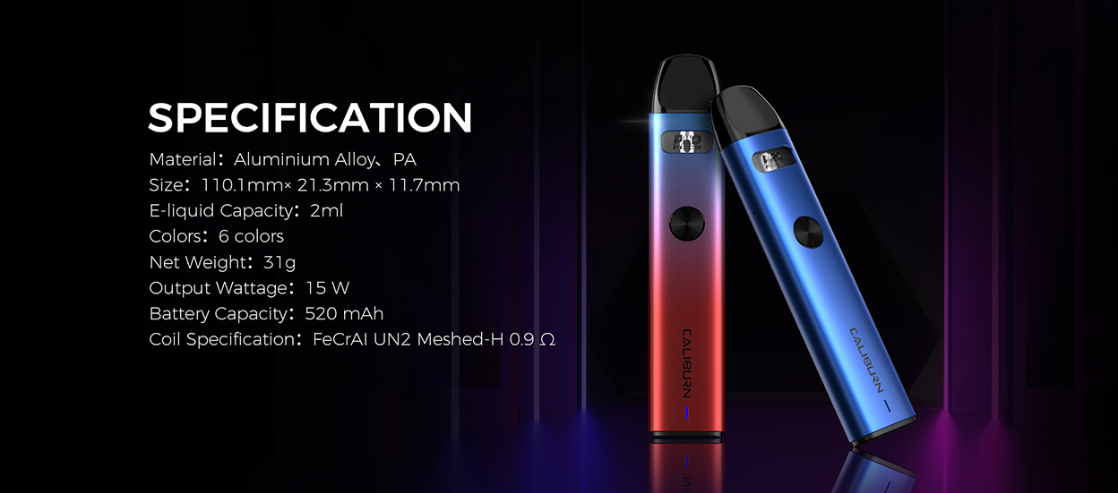 Uwell Caliburn A2 Pod System Kit 520mAh 2ml