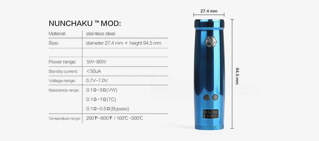 Uwell Nunchaku 80W Mod Kit