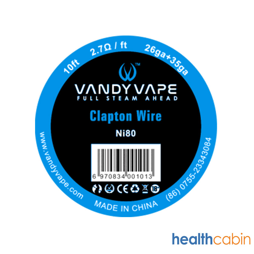 10ft Vandyvape Ni80 Clapton Wire 26ga+35ga