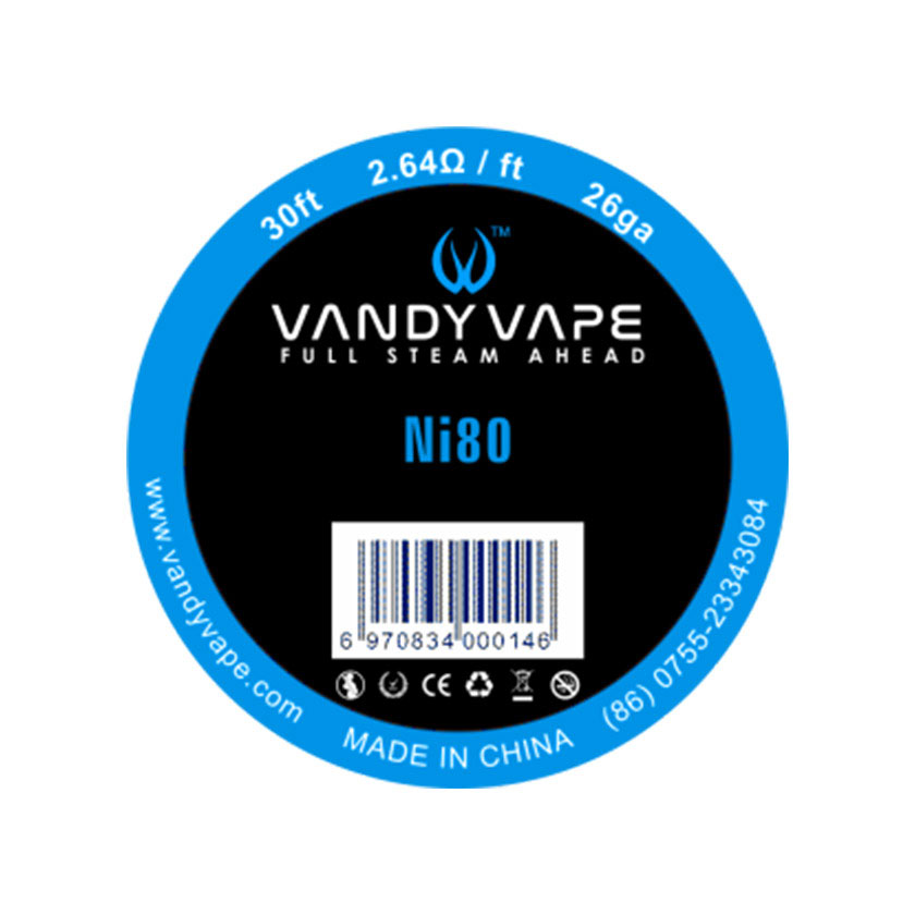 30ft Vandy vape Pure Nickel Ni80 Wire 26ga