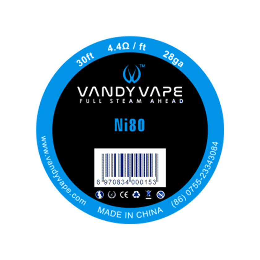30ft Vandy vape Pure Nickel Ni80 Wire 28ga