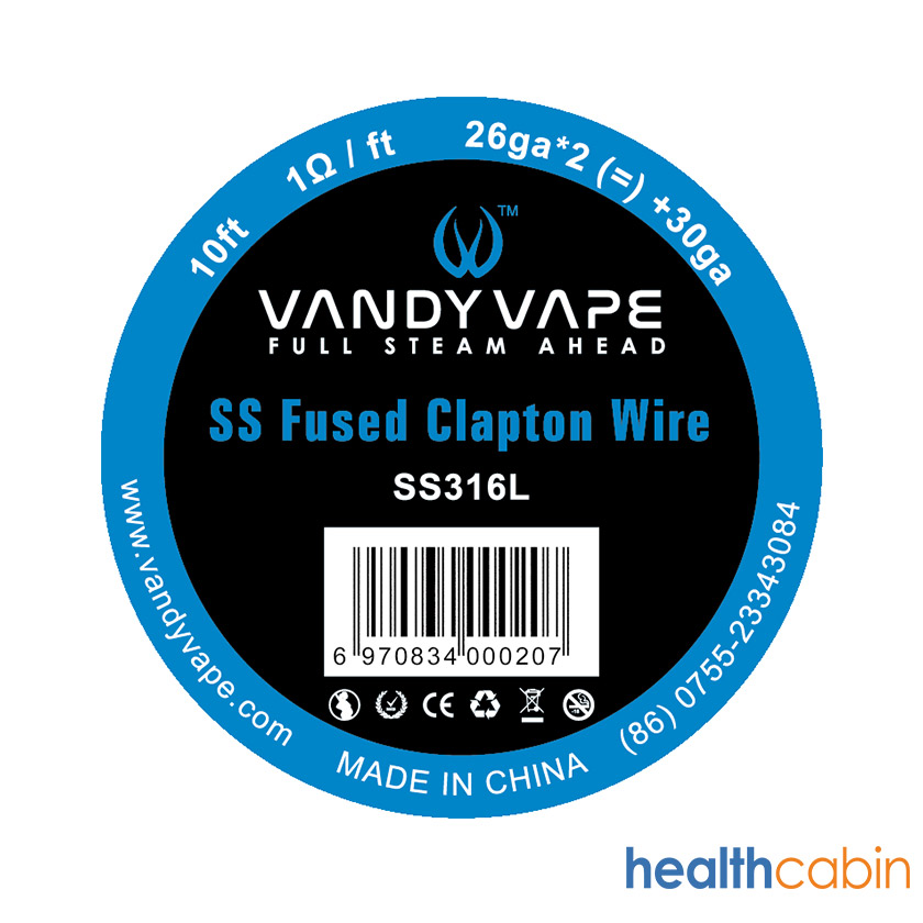 10ft Vandy vape SS316 Fused Clapton Wire 26ga*2+30ga