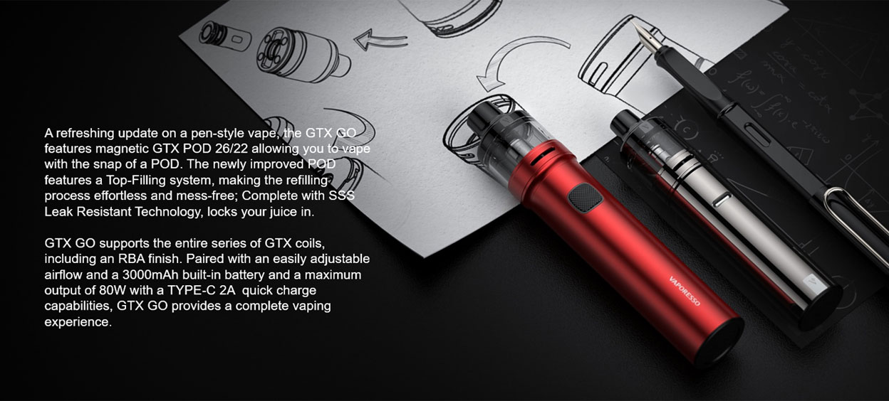 Vaporesso GTX Go 40 Mod Kit 1500mAh 3.5ml