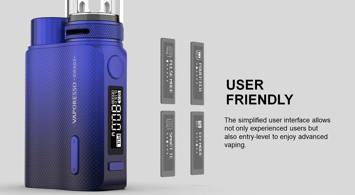 Vaporesso SWAG II 80W Mod Kit with NRG PE Tank 3.5ml
