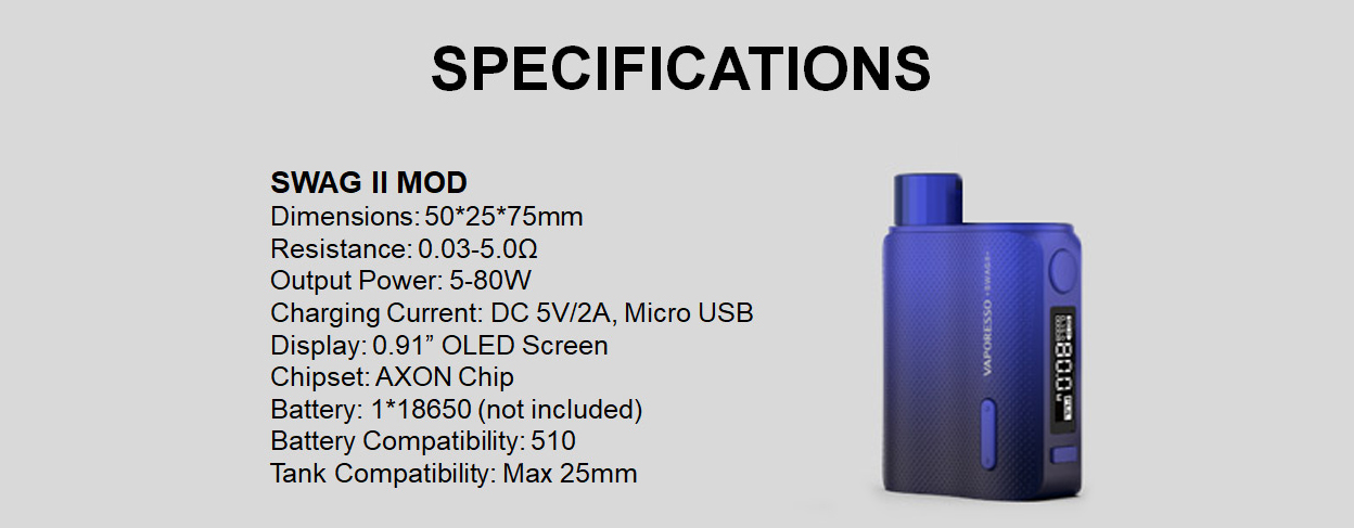 Vaporesso SWAG II Mod