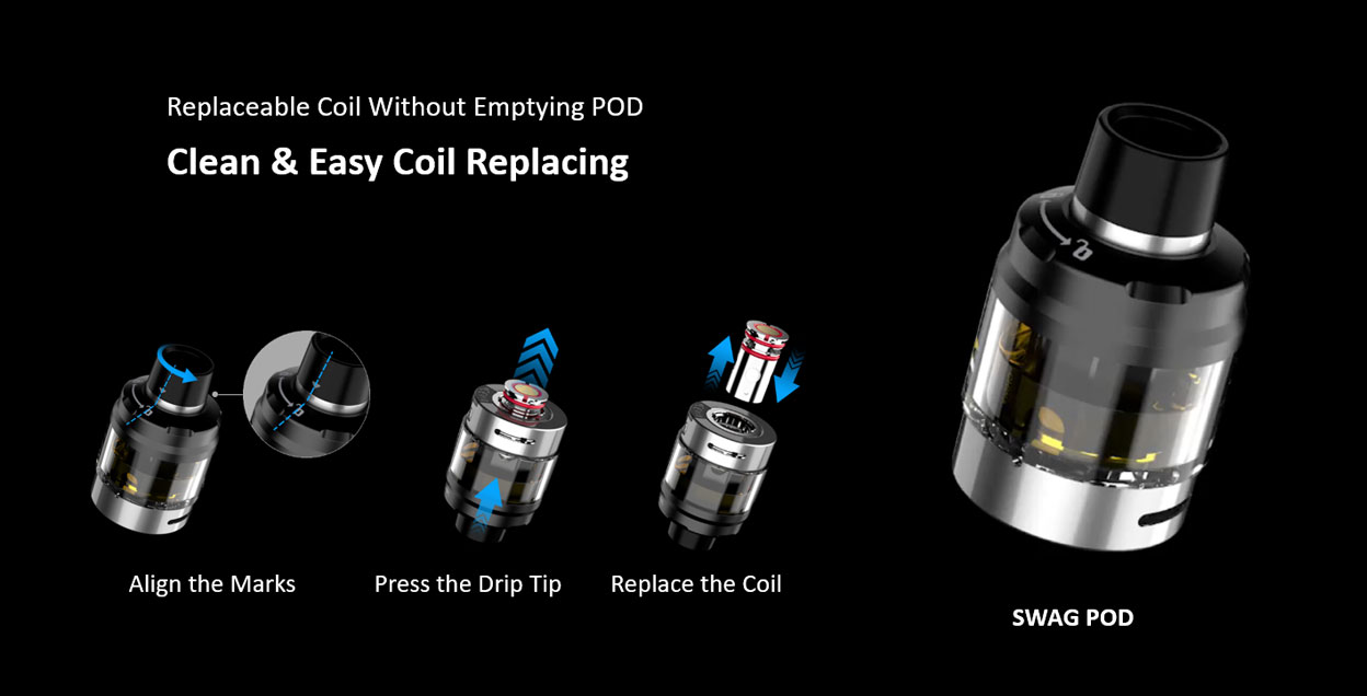 Vaporesso SWAG PX80 80W Box Mod Kit with SWAG Pod Tank 4ml