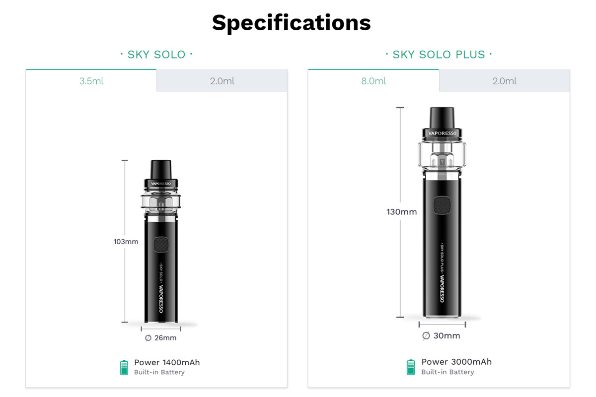 Vaporesso Sky Solo Starter Kit 1400/3000mAh