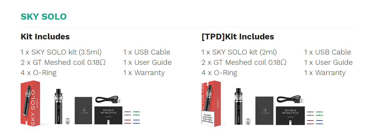 Vaporesso Sky Solo Starter Kit 1400/3000mAh