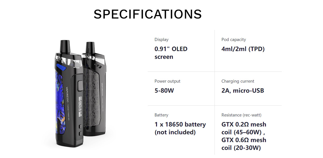 Vaporesso TARGET PM80 SE Kit