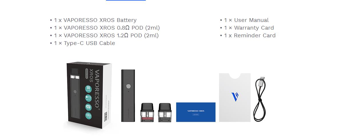 Vaporesso XROS Pod System Kit 800mAh 2ml