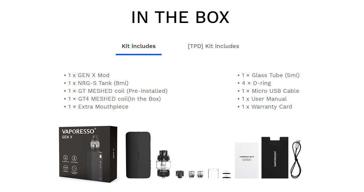 Vaporesso Gen X Kit