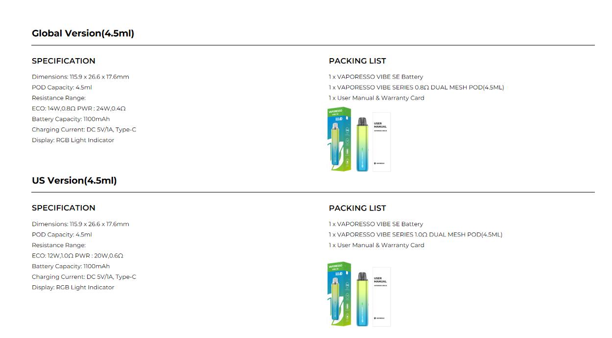 Vaporesso Vibe SE 