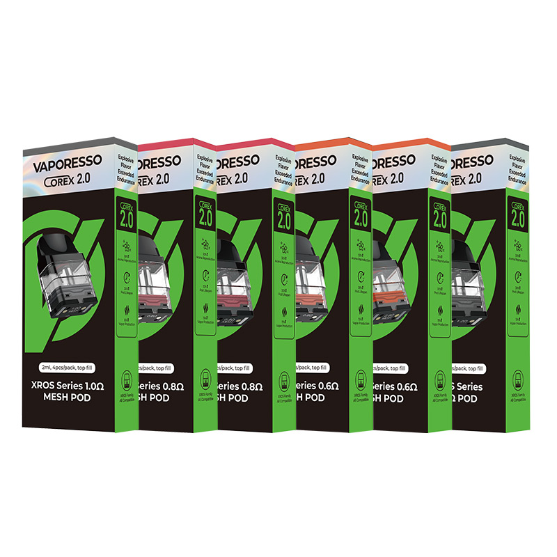 Vaporesso Xros Series Corex 2.0 Pod Cartridge for Xros / Xros 2 / Xros Mini / Xros 3 / Xros 3 Mini / Xros Nano / Xros 3 Nano / Xros Pro / Xros Cube / Xros 4 / Xros 4 Mini/Xros 4 Nano/ Xros 5 /Xros 5 Mini Kit 2ml / 3ml (4pcs/pack)
