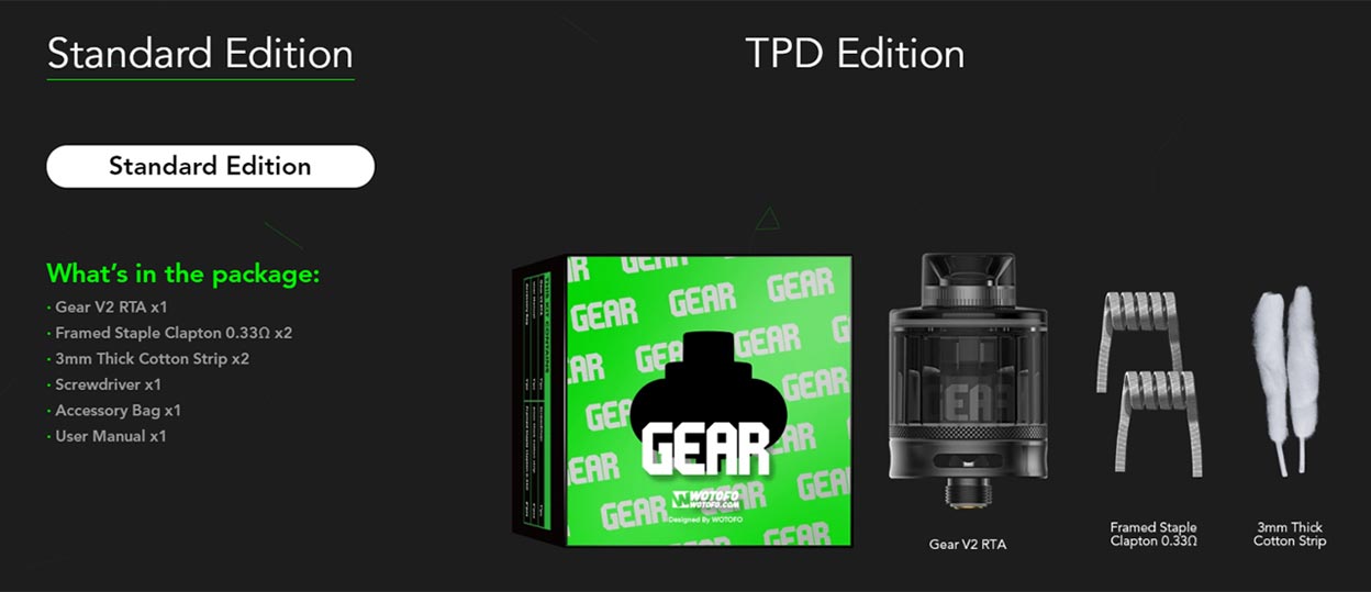 Wotofo Gear V2 RTA