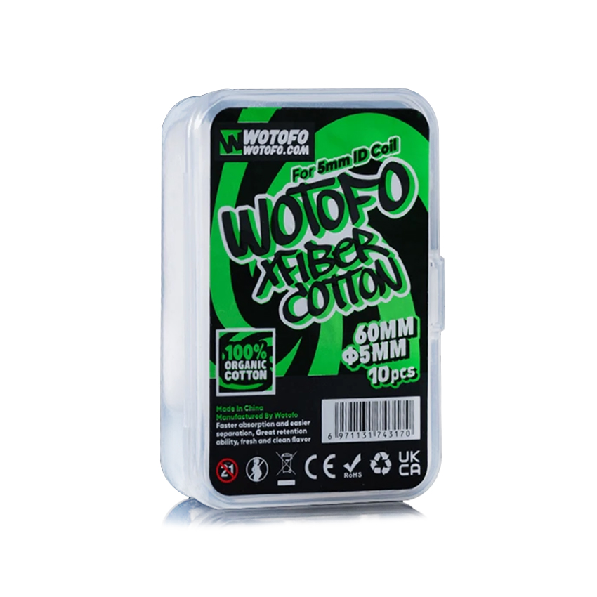 Wotofo Thick Cotton Strip (ID 6mm) for SRPNT RDA Atomizer/ Recurve V2 RDA (10pcs/pack)