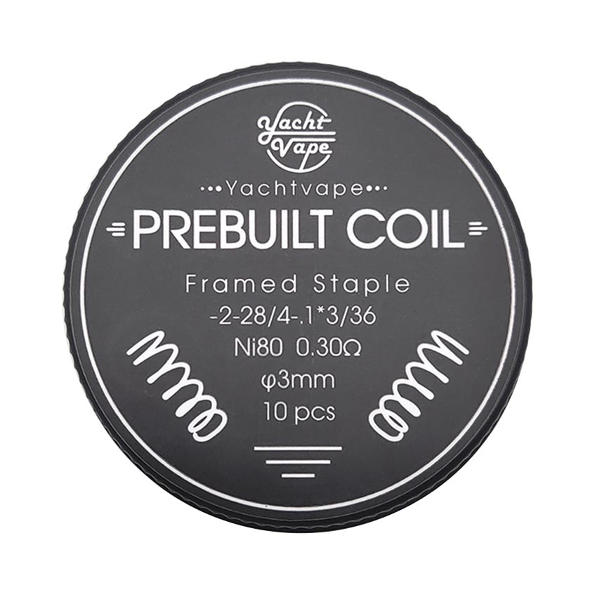 Yachtvape Prebuilt Coil Framed Staple -2-28/4-.1*3/36 (10pcs/pack)