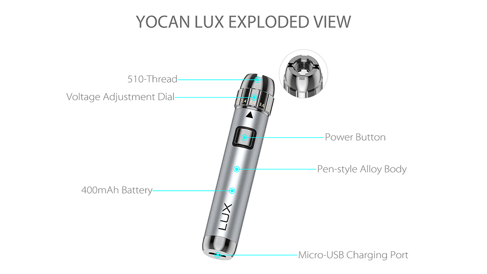 Yocan LUX Vape Pen Battery