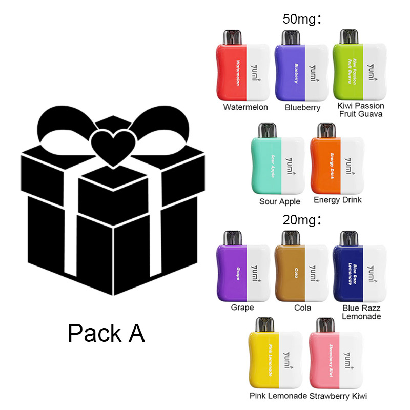 [3pcs - 10pcs] YUMI RC5000 Replaceable Prefilled Pod Kit Gift Pack 650mAh 8ml